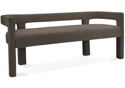 Athena Black Boucle Fabric Bench pertaining to Understanding the Durability and Beauty of Boucle Fabric Benches